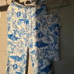 Witte blauwe pyjama set, Verzenden, Gedragen