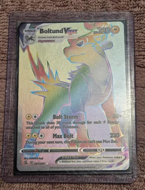 Pokemon Kaart Boltund Vmax Rainbow Nieuw!, Hobby en Vrije tijd, Verzamelkaartspellen | Pokémon, Nieuw, Losse kaart, Ophalen of Verzenden
