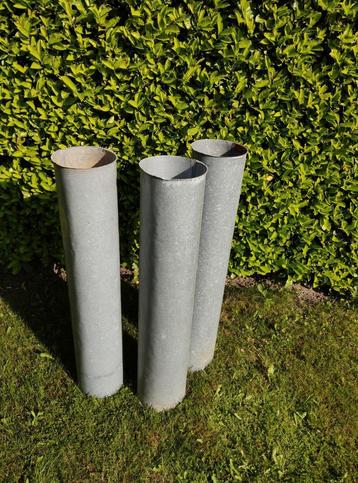 Set van 3 zinken buizen  beschikbaar voor biedingen