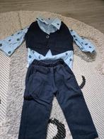 3-delig blauwe set jongen maat 68/64 zgan, Kinderen en Baby's, Babykleding | Maat 74, Ophalen of Verzenden, Zo goed als nieuw