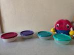 4 NETTE stapelbare voorraad bakjes van TUPPERWARE 300 ML, Huis en Inrichting, Ophalen of Verzenden, Gebruikt, Paars, Bak of Kom