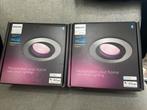 2 x Philips Hue - wit en gekleurd licht -- aluminium - rond, Ophalen of Verzenden, Nieuw, Metaal of Aluminium