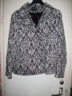 Korte Jas wol (XL)46 grijs/wit barok, Essenhals, Maat 46/48 (XL) of groter, Ophalen of Verzenden, Zo goed als nieuw