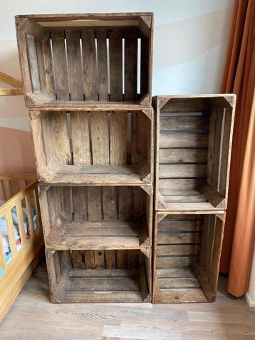 Houten kistjes 6 stuks: originele kast beschikbaar voor biedingen