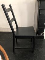 Houten zwartgeverfde Ikea stoelen 4stuks!, Huis en Inrichting, Stoelen, Vier, Gebruikt, Hout, Zwart