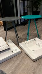 Leitmotiv tafels 1 grijs 1 groen nieuw in doos, Huis en Inrichting, Tafels | Bijzettafels, Nieuw, Rond, Ophalen of Verzenden, 45 tot 60 cm