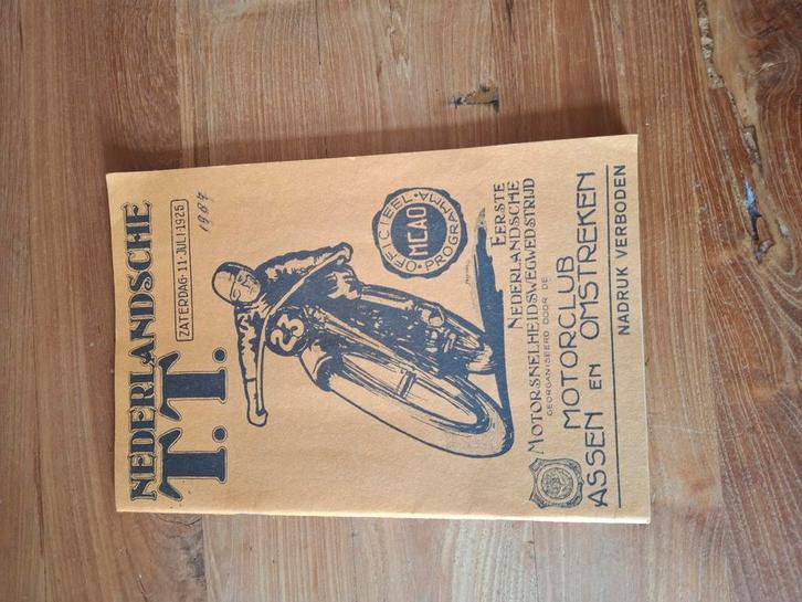 TT Assen Programma 1925, Boeken, Auto's | Folders en Tijdschriften, Gelezen, Algemeen, Ophalen of Verzenden