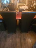 6 Bruine Eetstoelen - Hoge Rugleuning, Huis en Inrichting, Stoelen, Gebruikt, Bruin, Ophalen of Verzenden, Modern