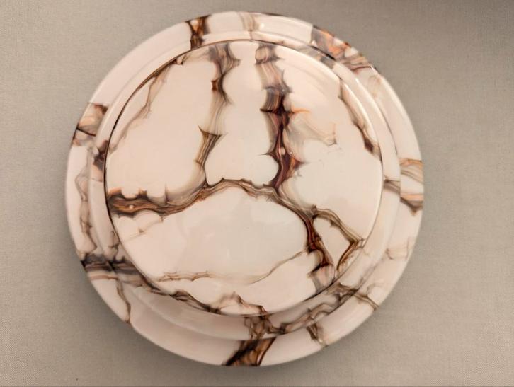 Prachtige art deco glazen plafonniere plafondlamp, Sieraden, Tassen en Uiterlijk, Broches, Zo goed als nieuw, Overige materialen