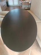 Ovale zwarte eettafel met spinpoot, Ophalen, Gebruikt, 100 tot 150 cm, 200 cm of meer