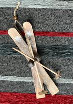 Houten ski’s 17cm hanger kerstboom winter krans, Diversen, Kerst, Verzenden