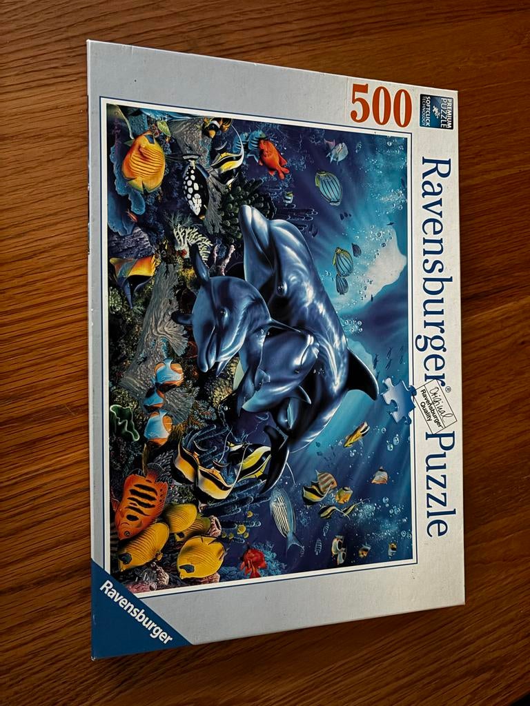 Ravensburger Puzzel - Dolfijnen - 500 stukjes, Ophalen of Verzenden, 500 t/m 1500 stukjes, Nieuw, Legpuzzel