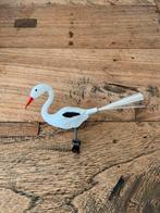 Oude ooievaar kerstbal op clip, Diversen, Kerst, Ophalen of Verzenden, Gebruikt