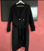 100% Wol Mantel Jas, Kleding | Dames, Jassen | Winter, Zwart, Wheat, Nieuw, Ophalen of Verzenden