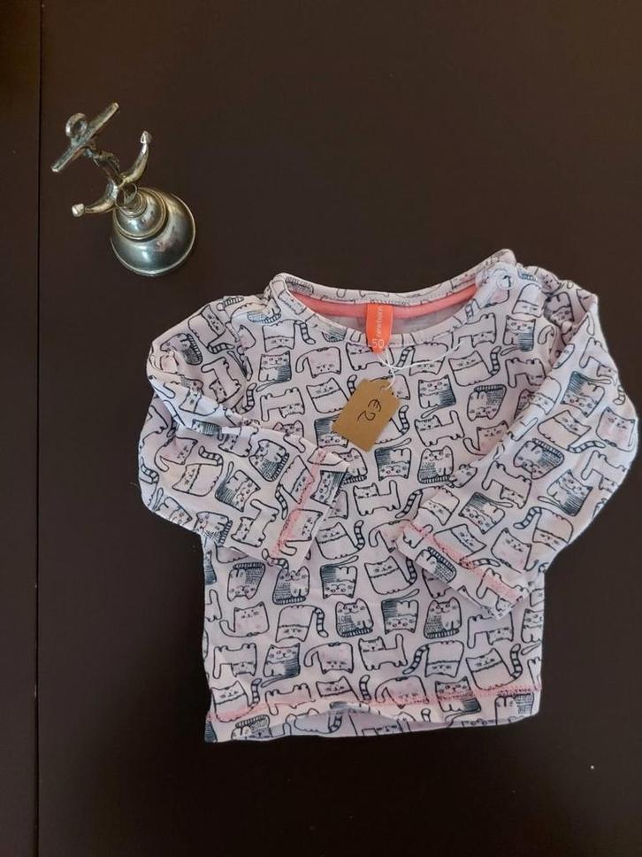 Truitje poezen katten roze new born maat 50, Kinderen en Baby's, Babykleding | Maat 50, Gebruikt, Meisje, Ophalen of Verzenden
