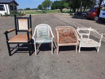 4 stuks sjieke fauteuils beschikbaar voor biedingen