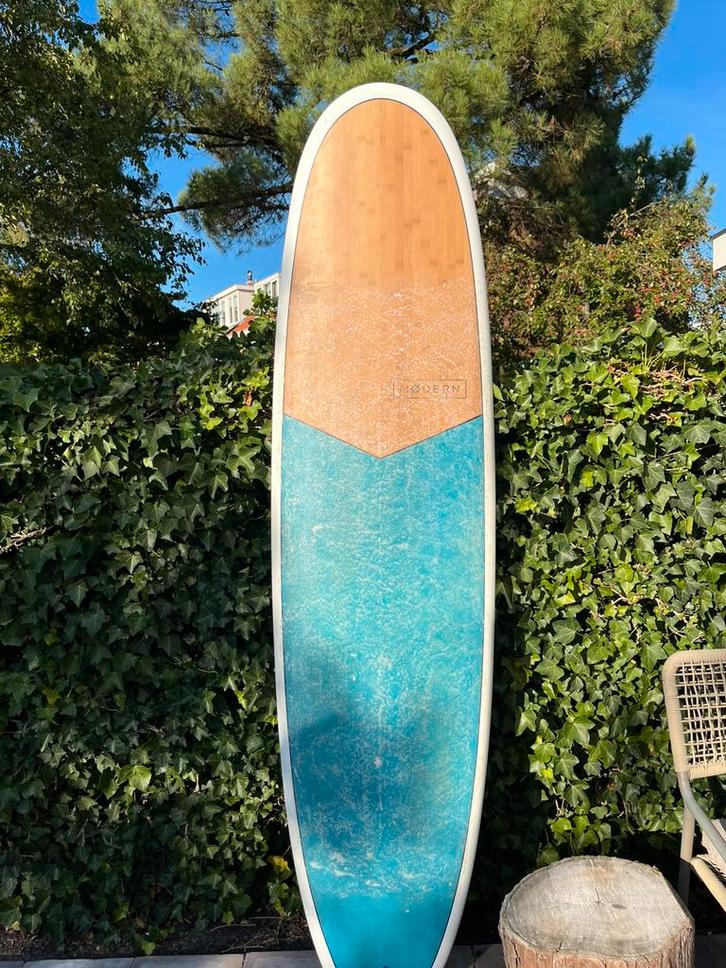 Modern surfboard 7’4 double wide zgan, Watersport en Boten, Golfsurfen, Zo goed als nieuw, Longboard, Ophalen