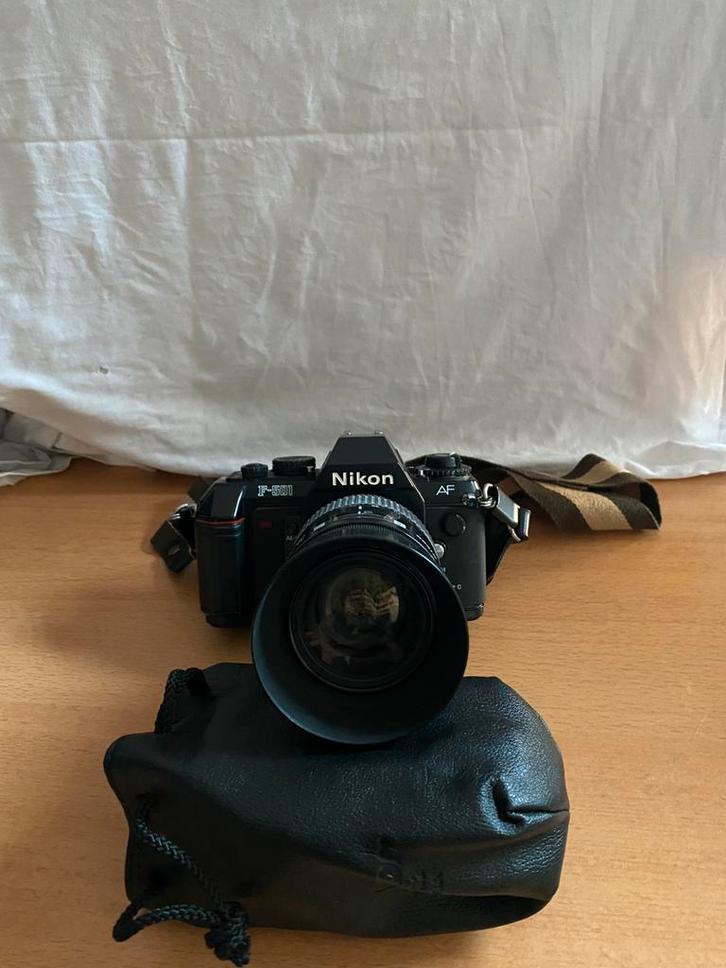 Foto camera Nikon F501 AF met 35-105 mm plus accessoires, Audio, Tv en Foto, Fotocamera's Analoog, Gebruikt, Spiegelreflex, Nikon