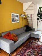 Grijsblauwe bank gratis, Huis en Inrichting, Banken | Bankstellen, Ophalen, Gebruikt, 75 tot 100 cm, 200 tot 250 cm