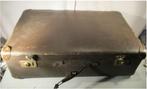 Antieke Valies / Reiskoffer in hout en leder - 70x42x23, Ophalen of Verzenden