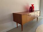 Midcentury vintage teakhouten klein dresdoir, Ophalen, Gebruikt, 100 tot 150 cm, 3 of 4 laden