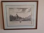 Ingelijste prent GEZICHT van den LEYDSCHENDAM, Verzamelen, Foto's en Prenten, Ophalen of Verzenden, Zo goed als nieuw, Gebouw