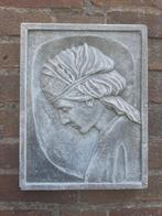 Portret vrouw wanddecoratie betonnen beeld tuinbeeld beton, Tuin en Terras, Tuinbeelden, Ophalen of Verzenden, Nieuw