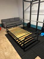 Uitschuifbaar bed, Ophalen, Wit, Tweepersoons, 80 cm