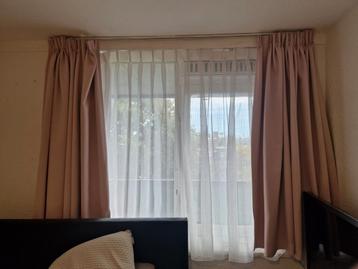 Gordijnen set - Beige/Wit beschikbaar voor biedingen