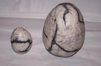 2x prachtige Septarie eieren. 1631gram en 309 gram. Nwst., Ophalen of Verzenden, Mineraal