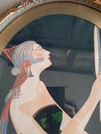 Ovale lijst met schilderij/ gesigneerd, Antiek en Kunst, Ophalen