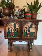 Antiek Handgemaakt kastje, vintage, kleur, hout- Uniek!, Antiek en Kunst, Ophalen of Verzenden
