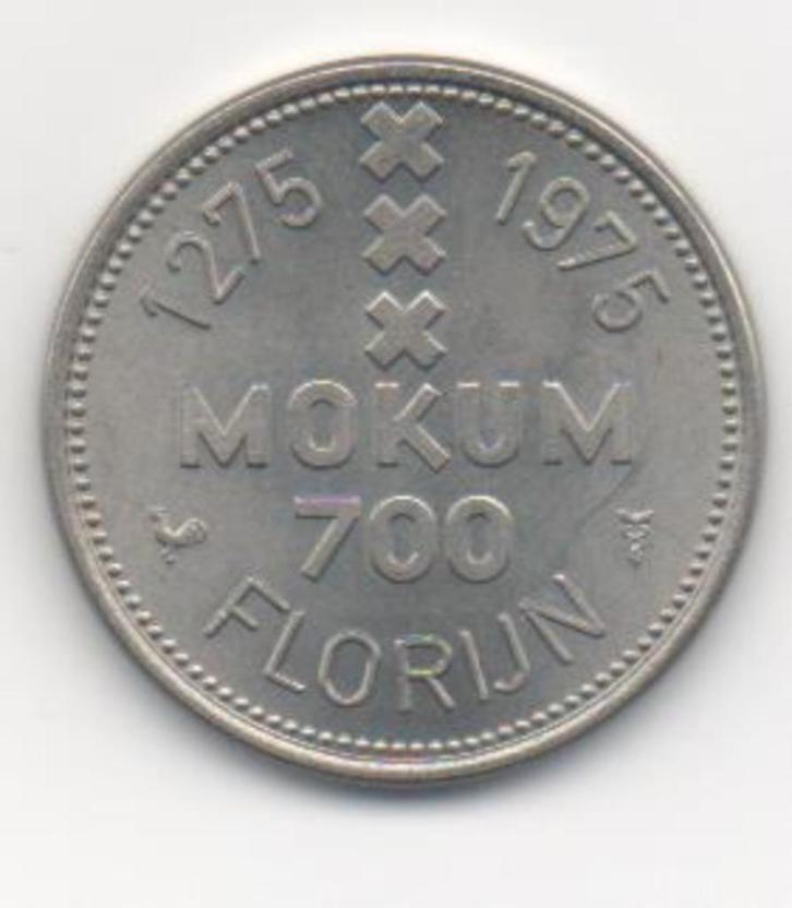 Penning Florijn Mokum 700 jaar 1275 / 1975, Postzegels en Munten, Penningen en Medailles, Overige materialen, Nederland, Ophalen of Verzenden