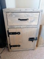 nieuw leuke stevig nachtkastje steigerhout, Ophalen of Verzenden, Nieuw, Minder dan 45 cm