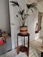 Vintage houten tafeltje / krukje voor bijv. planten, Ophalen, Minder dan 55 cm, Gebruikt, Rond