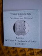 Grotius ECU der Nederlanden 2 1/2 ECU 1995, Postzegels en Munten, Setje, Zilver, Overige landen, Overige waardes