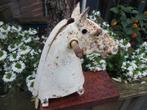 Gietijzer paarden hoofd 1900 Fiets stuur op houten standaard, Antiek en Kunst, Antiek | Speelgoed, Ophalen of Verzenden