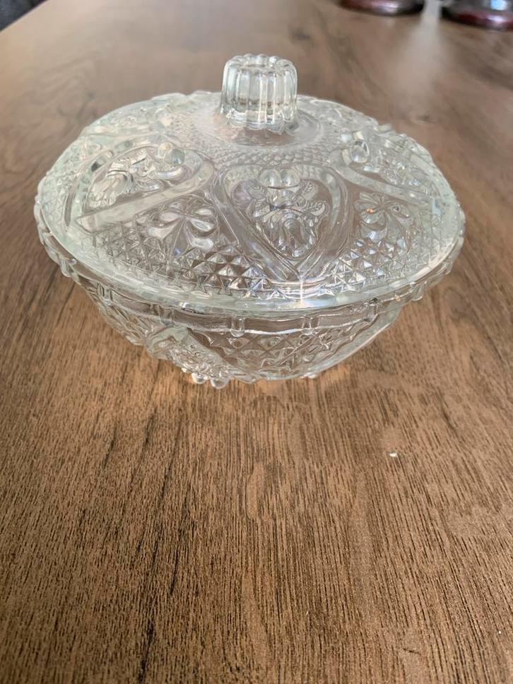 Vintage Kristallen Bonbonschaal met Deksel, Antiek en Kunst, Antiek | Glas en Kristal, Ophalen