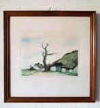Dirk Baksteen "Het strooien dak"  kleurlitho, Ophalen of Verzenden