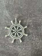 Zilveren dharma wiel / stuurwiel hanger, Ophalen of Verzenden, Zilver, Zilver, Overige voorstellingen