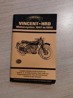 Vincent-HRD Motorfietsen 1947-1955 Werkplaatshandleiding, Ophalen, Gelezen, Bruce Main-Smith & Co. Ltd., Merk of Model