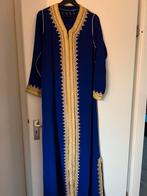 Marokkaanse Caftan Kaftan jurk royal kobalt blauw S/M, Overige typen, Blauw, Zo goed als nieuw, Ophalen