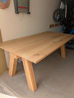 Moderne massief eiken tafel izgst 200x101x77cm, Huis en Inrichting, Tafels | Eettafels, Zo goed als nieuw, Vijf personen of meer