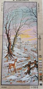 Cado voorbedrukt borduurstramien landschap met herten 322, Hobby en Vrije tijd, Borduren en Borduurmachines, Ophalen of Verzenden