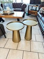 Gouden tafeltjes  2 stuks, Ophalen, Zo goed als nieuw