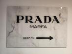 Prada marmerprint glasschilderij 67x100 cm -, Huis en Inrichting, Woonaccessoires | Schilderijen, Tekeningen en Foto's, Ophalen