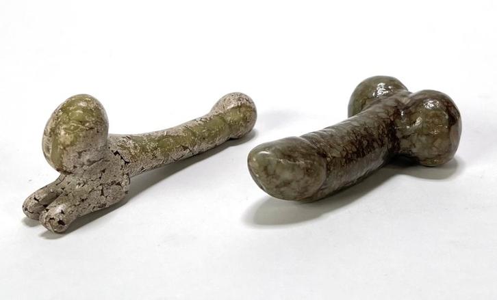 971. Steen sculpturen, fallussymbool, 20e eeuw, Antiek en Kunst, Kunst | Beelden en Houtsnijwerken, Ophalen of Verzenden