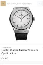 koop: Hublot Classic Fusion Titanium Opalin 45 mm, Breitling, Ophalen of Verzenden, Zilver