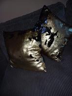 Kussens goud zwart, Ophalen of Verzenden, Zo goed als nieuw, Zwart, Vierkant