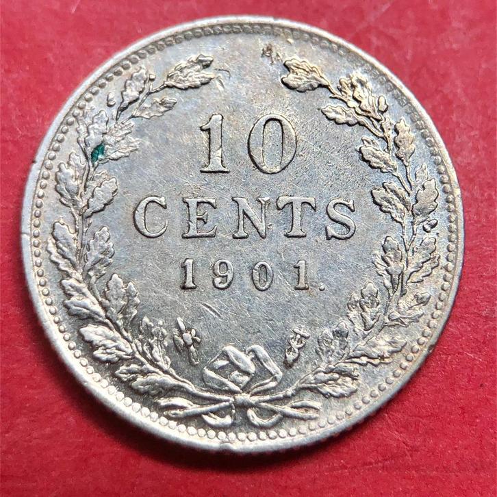 10 cent 1901. Zfr/ Pr., Postzegels en Munten, Munten | Nederland, Losse munt, 10 cent, Koningin Wilhelmina, Zilver, Ophalen of Verzenden